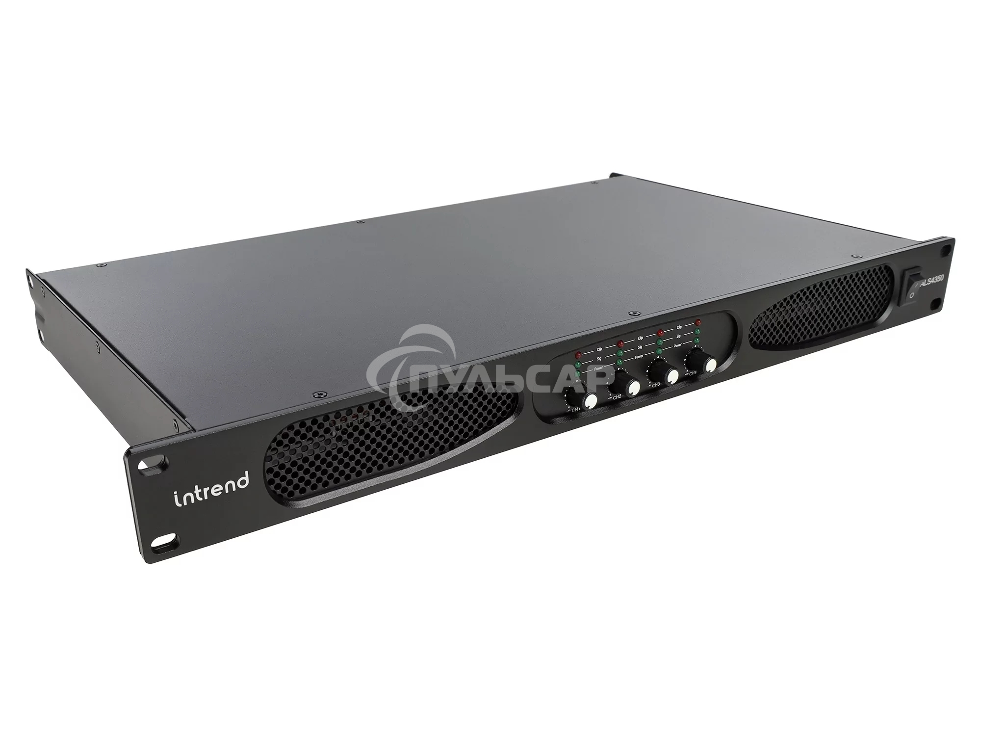 Усилитель Intrend ALS 4350 Четырехканальный, 4х350Вт/8Ом, 4х580Вт/4Ом, 2х1160Вт/8Ом