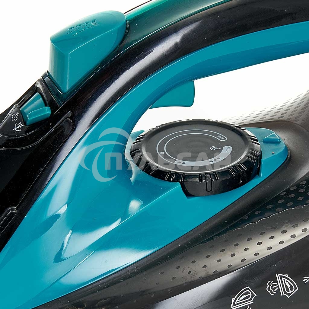 Утюг DELTA LUX DE-3000 черный с бирюзовым