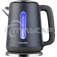Чайник электрический Redmond KM238 1.7л. 2200Вт серо-голубой корпус: стекло