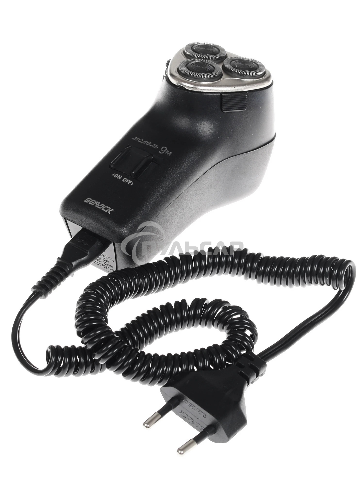 Электробритва Бердск 9М черный/стальной