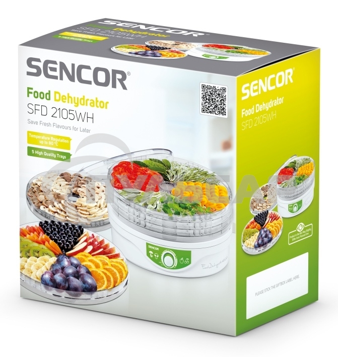 Сушилка для овощей и фруктов Sencor SFD 2105WH