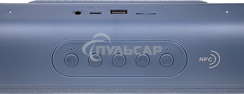 Колонка портатитвная Ural ТТ М100+ синий 6W 1.1 BT/3.5Jack/USB-C 10м 1200mAh (без.бат) (УРАЛ ТТ М100+ СИНИЙ)