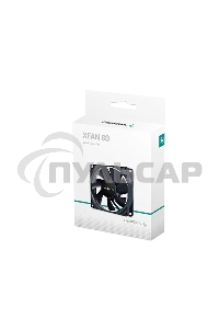 Вентилятор для корпуса DEEPCOOL XFAN 80 черный, 80 мм, 1800 об/мин, 20.3 дБ, 4 pin
