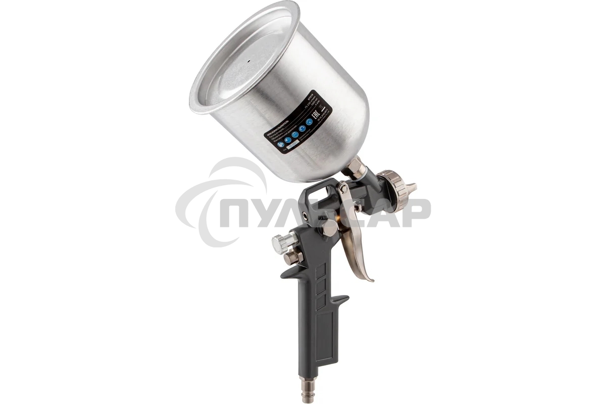 Краскопульт пневматический Matrix краскораспылитель пневмат. с верхним бачком v=1.0л + сопла