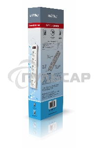 Сетевой фильтр Smartbuy (SBSP-50-W) - 5 роз х 5 м - белый