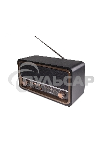 Радиоприемник портативный Сигнал БЗРП РП-336 черный/коричневый USB microSD