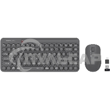 Комплект клавиатура + мышь A4Tech Fstyler FG3200 Air2 клав:серый мышь:серый USB беспроводная slim Multimedia