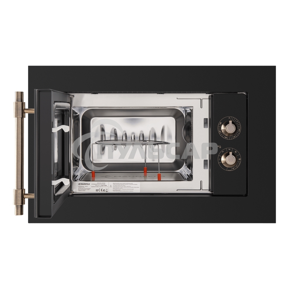 Микроволновая печь встраиваемая Maunfeld JBMO.20.5ERBG 20 л, 700 Вт, переключатели - поворотный механизм