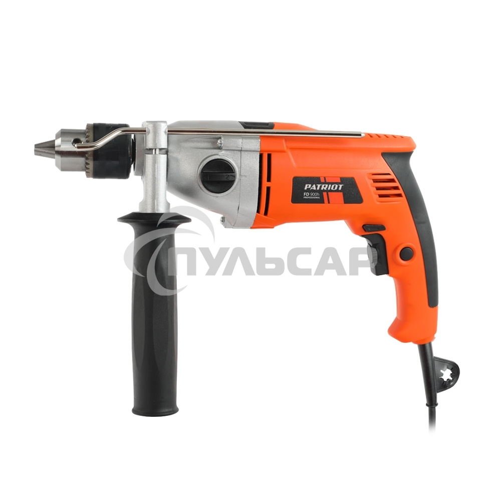 Дрель электрическая ударная PATRIOT FD 900h, 2 скорости, с ударом, мощность 1050Вт, макс.диаметр 16мм, глубиномер + дополнительная ручка