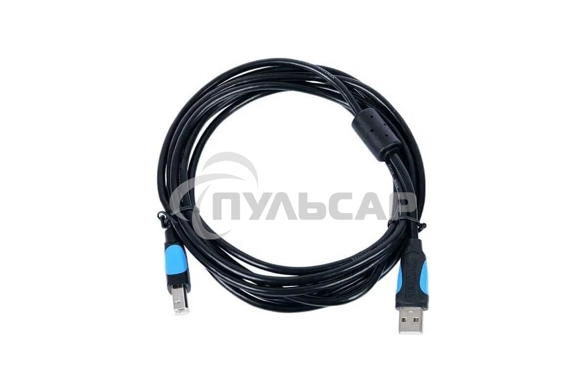 Кабель Vention USB 2.0 AM/BM - 3 м. черный VAS-A16-B300