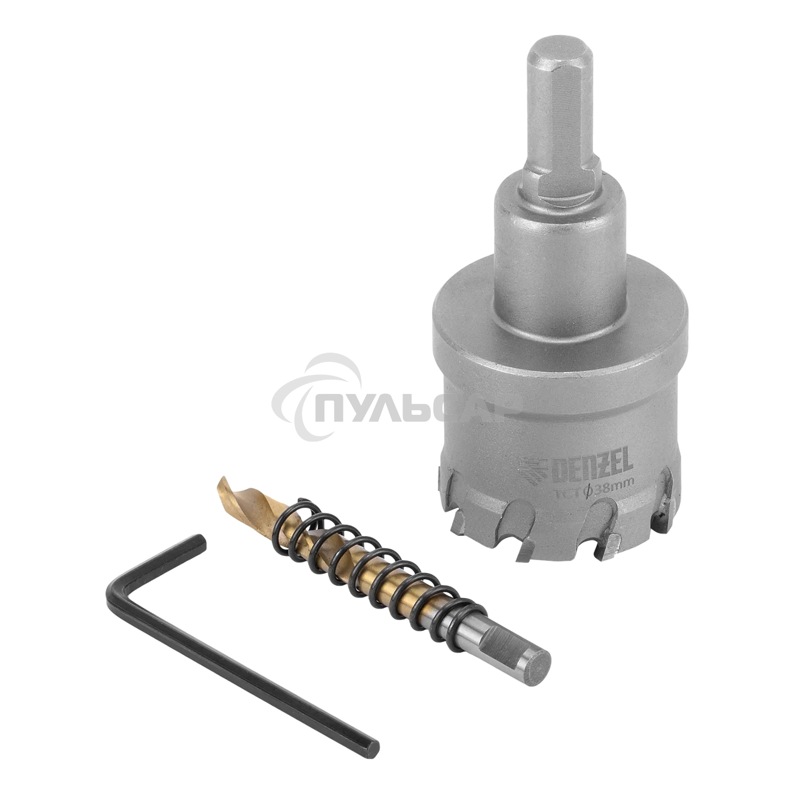 Коронка по металлу Denzel 724012 твердосплавная, 38 мм