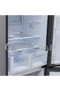 Холодильник Бирюса B-W6133 графит двухкамерный 210/100 л морозилка снизу, аавтоматическое оттаивание