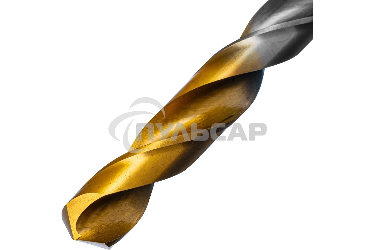 Сверло спиральное по металлу Denzel 11 х 195 мм, Р6М5, Golden Tip, удлиненное