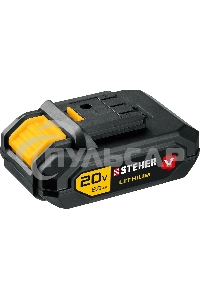 Дрель-шуруповерт STEHER CDB-200-1, Аккумуляторная, 20В, Кейс