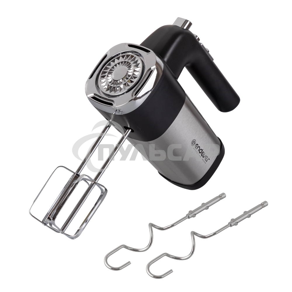 Миксер ручной Endever Sigma-08 черный/стальной, 500 Вт, 2 насадки, 5 скоростей