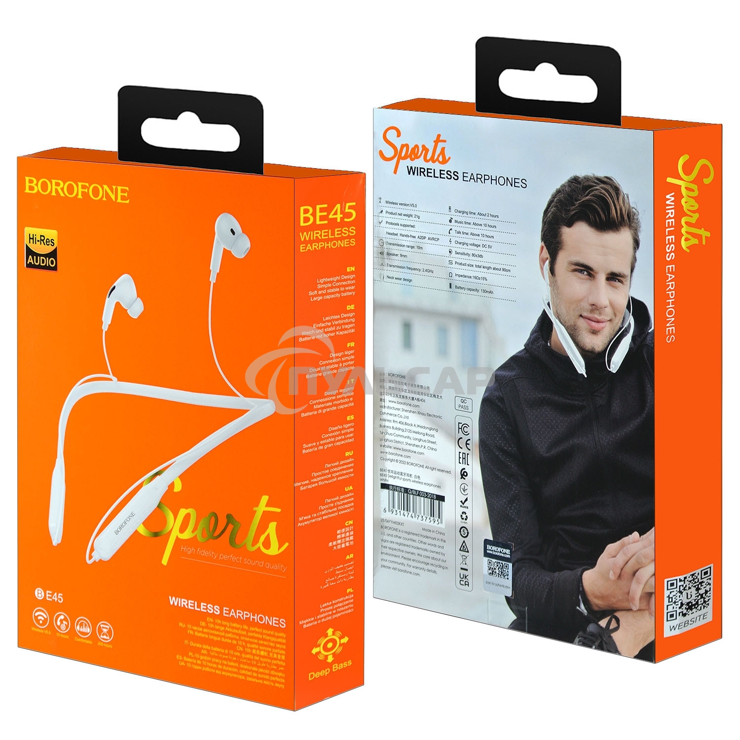 Портативные наушники BOROFONE (6931474737595) BE45 белый