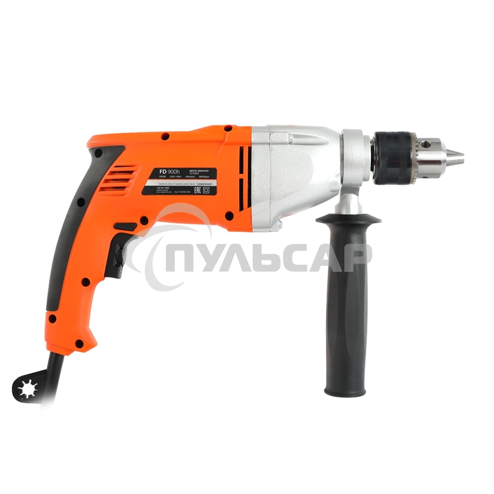 Дрель электрическая ударная PATRIOT FD 900h, 2 скорости, с ударом, мощность 1050Вт, макс.диаметр 16мм, глубиномер + дополнительная ручка