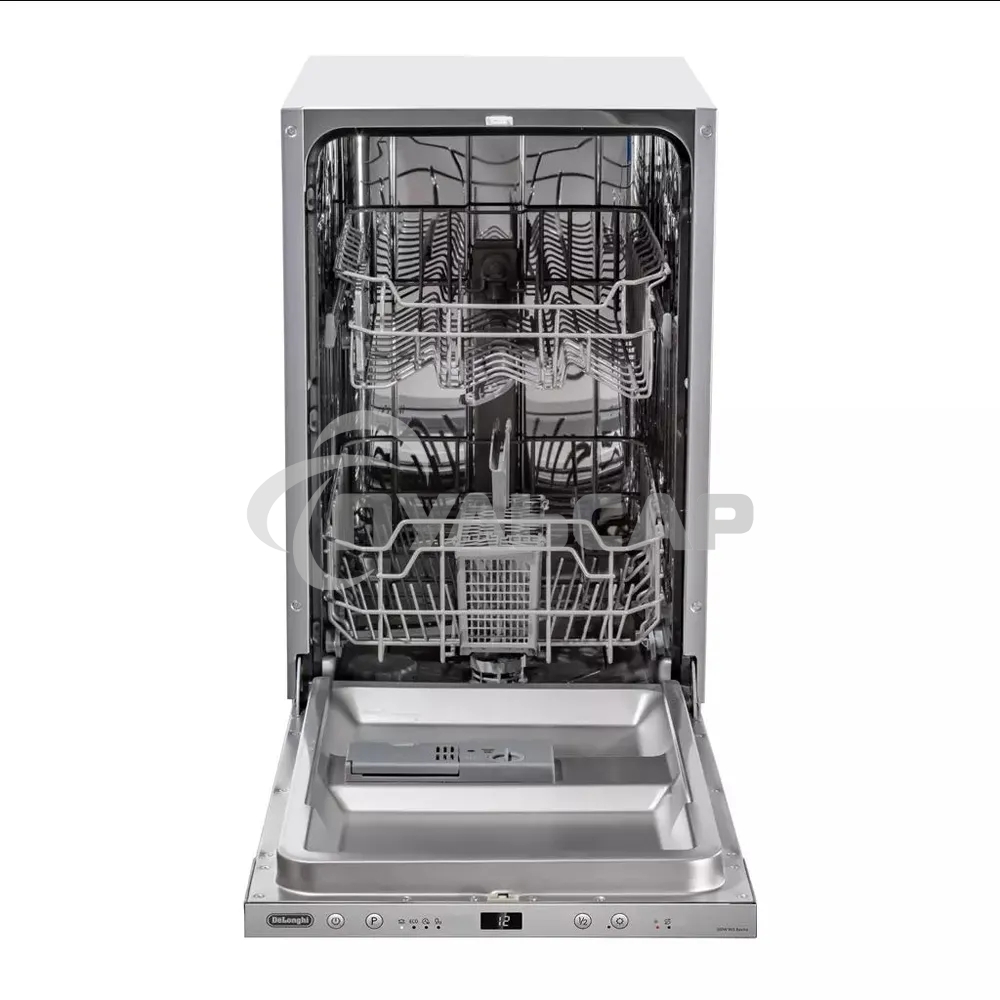 Встраиваемая посудомоечная машина DeLonghi DDW 06S Basilia, серебристый, 44.8 см, 9 компл., 49 дБ, класс A++