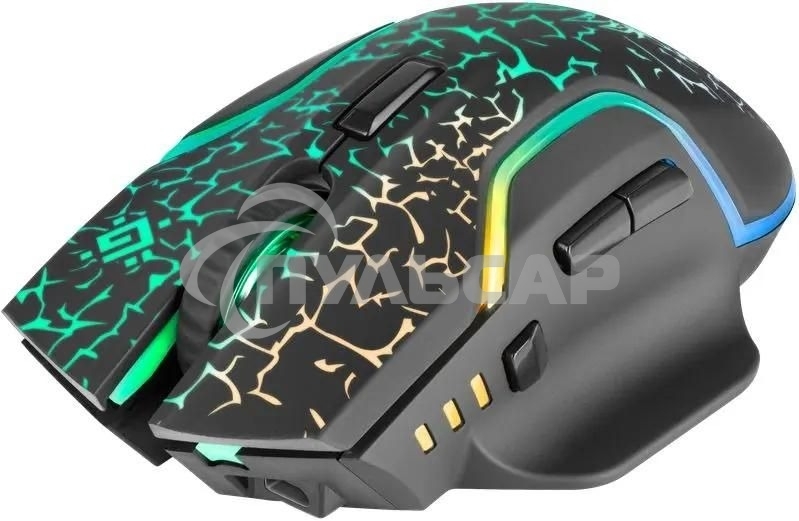 Мышь беспроводная Defender Oneshot GM-067 черный, 3200 dpi, радиоканал, USB, кнопки - 7