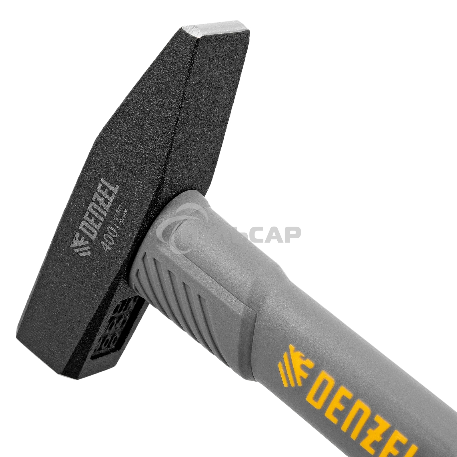 Молоток слесарный Denzel 400 г, кованый, фибергласовая рукоятка c TPR покрытием