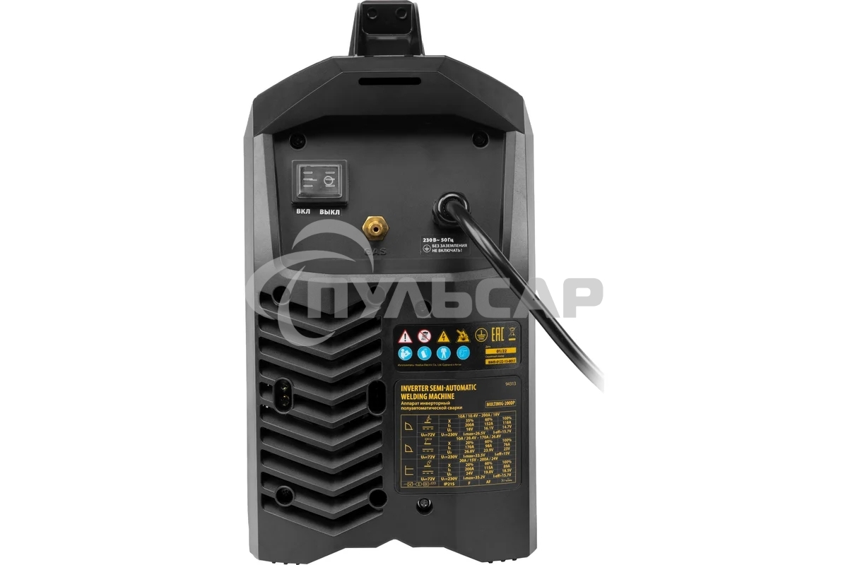 Аппарат инвертор. полуавтомат. сварки MultiMIG-200DP Synergy Double Pulse, 200 А, ПВ 80% Denzel