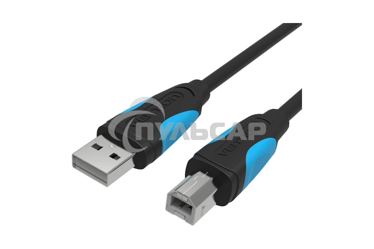 Кабель Vention USB 2.0 AM/BM - 3 м. черный VAS-A16-B300