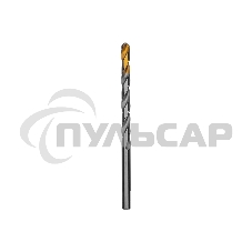 Сверло спиральное по металлу Denzel 11 х 195 мм, Р6М5, Golden Tip, удлиненное