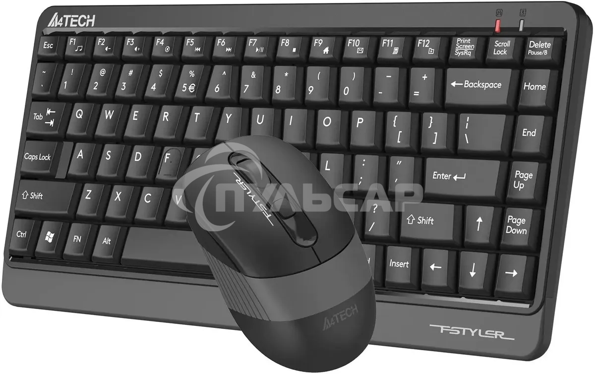 Комплект клавиатура + мышь A4Tech Fstyler FGS1110Q клав:черный/серый мышь:черный/серый USB беспроводная Multimedia