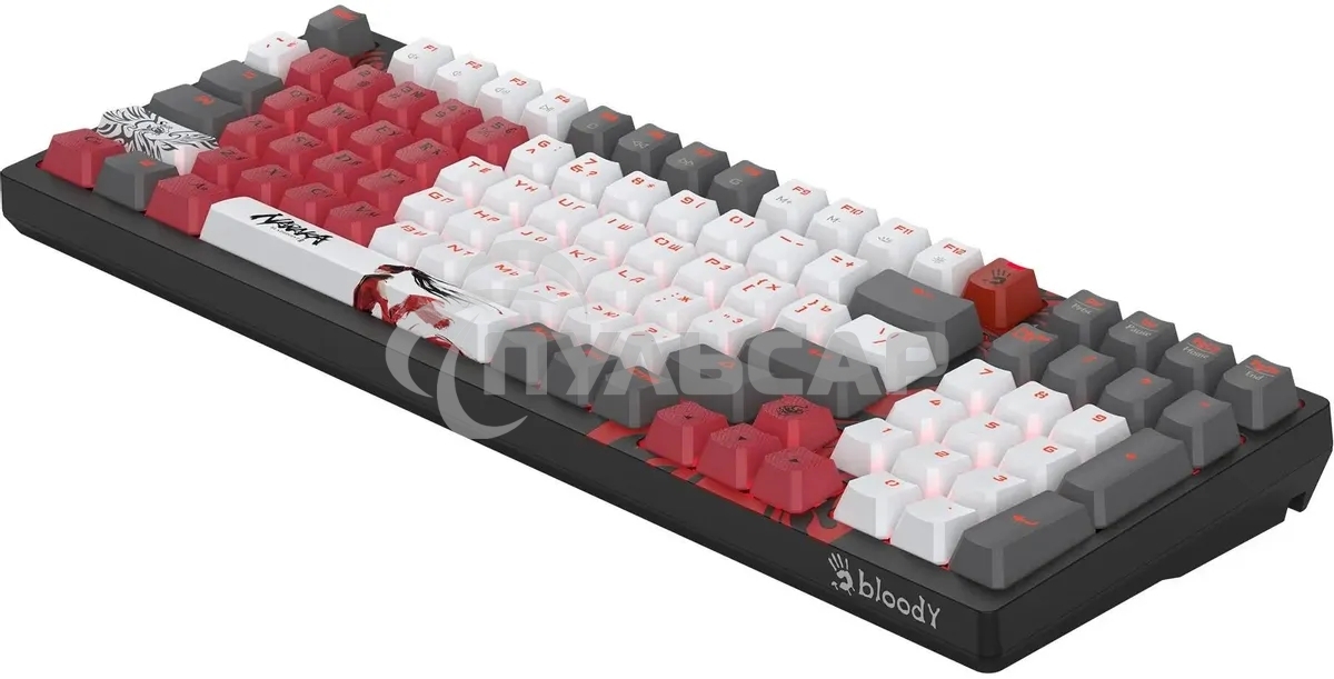 Клавиатура проводная A4Tech Bloody S98 Naraka BLMS Plus механическая черный/красный USB for gamer LED (S98 NARAKA BLMS RED PLUS)