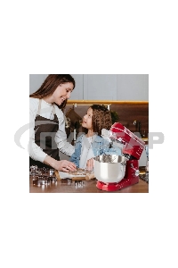 Миксер планетарный Endever Sigma-121, красный, 1800Вт, объем чаши 6 л, планетарная система смешивания, 2 шт/уп.