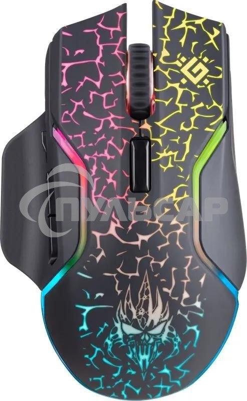 Мышь беспроводная Defender Oneshot GM-067 черный, 3200 dpi, радиоканал, USB, кнопки - 7