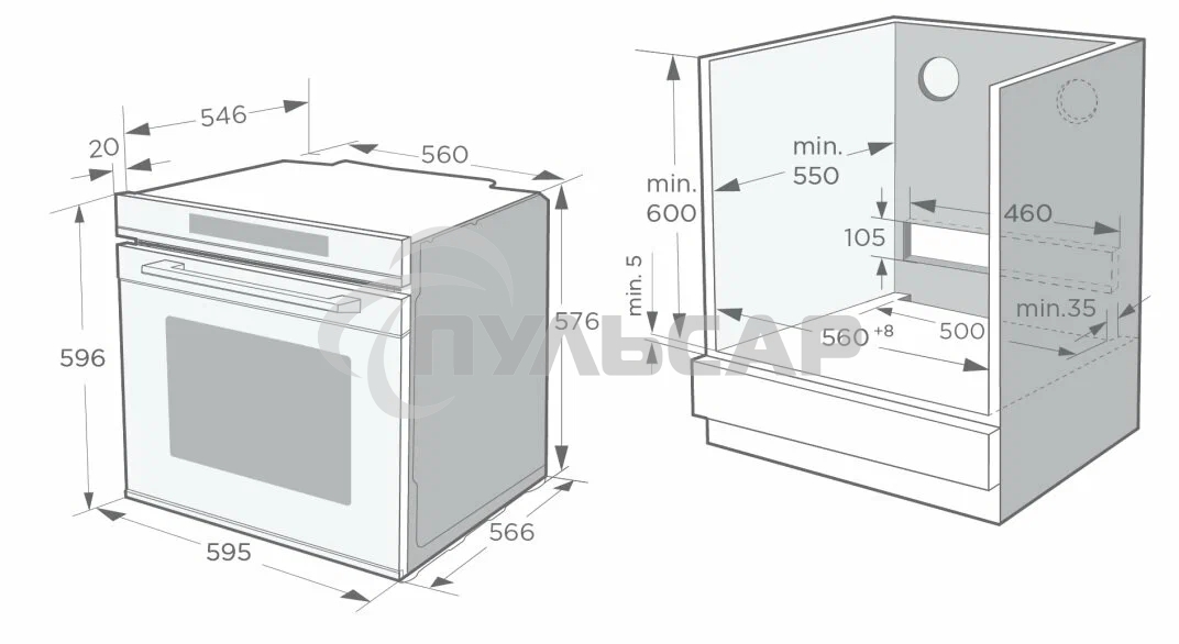 Духовой шкаф Weissgauff EOM 741 PDB Black Edition