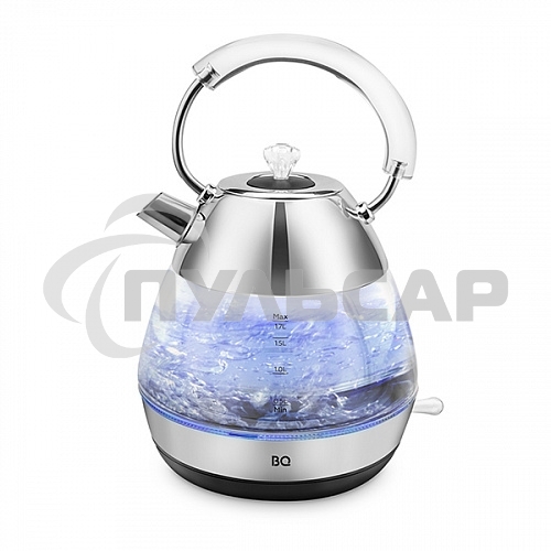 Чайник электрический BQ KT1737G стальной. Чайник, Мощность: 2200 Вт, Объем: 1.7 л