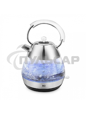 Чайник электрический BQ KT1737G стальной. Чайник, Мощность: 2200 Вт, Объем: 1.7 л
