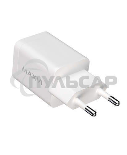 Сетевое зарядное устройство Maxvi A354PD Type-C 20W PD3.0 + USB 2.4A, белый
