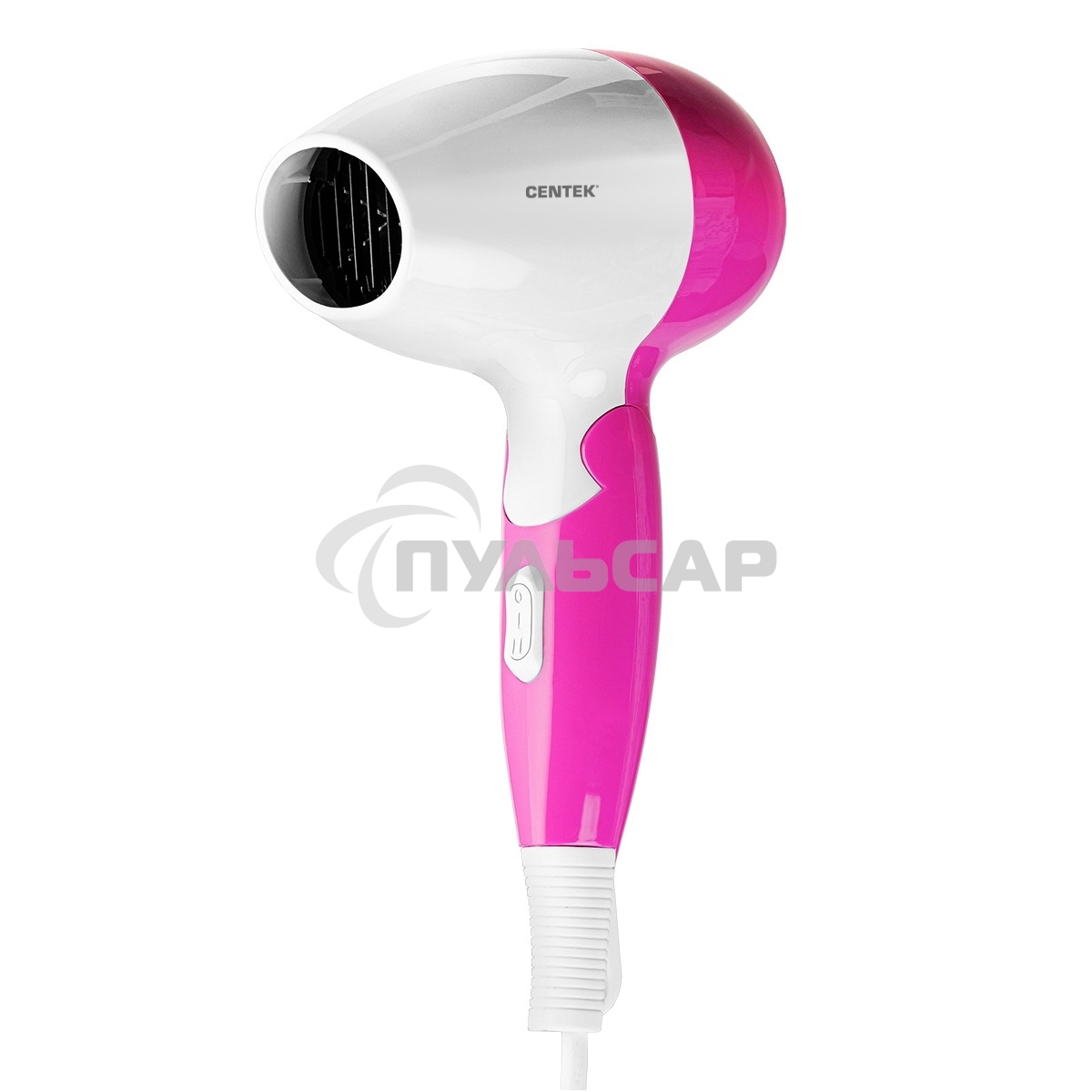 Фен Centek CT-2229 (бел/роз) 1200Вт, 2 скорости и температуры нагрева, складная ручка