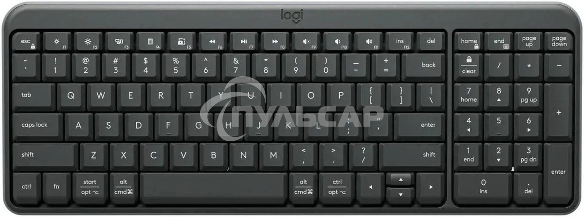Клавиатура беспроводная Logitech K250, графитовый