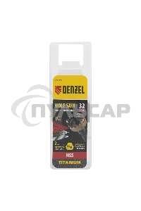 Коронка по металлу Denzel HSS, 32 мм, нитридтитановое покрытие