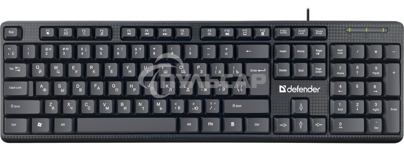 Клавиатура проводная Defender Daily HB-162, USB, черный