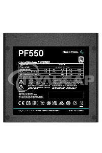 Блок питания Deepcool / GamerStorm PF550, 550Вт, 80 PLUS, 120мм, черный