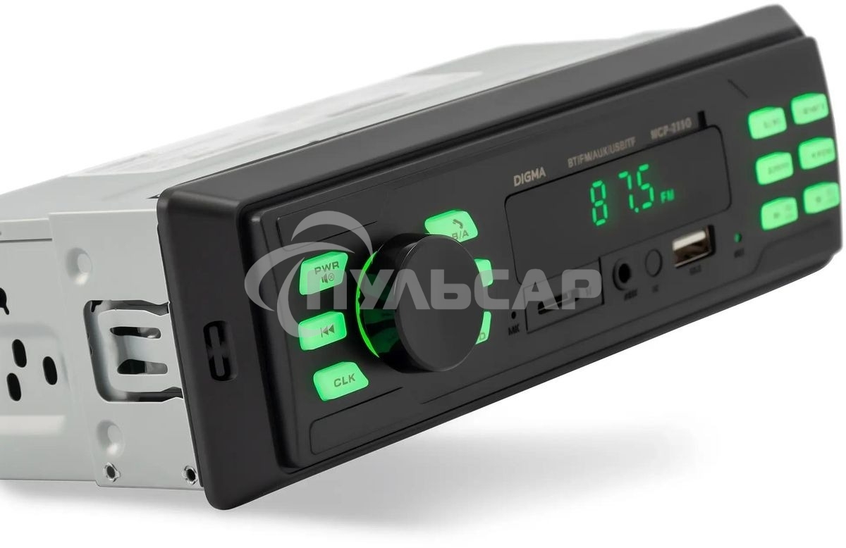 Автомагнитола Digma MCP-225G 1DIN 4x45Вт v5.0 AUX 2