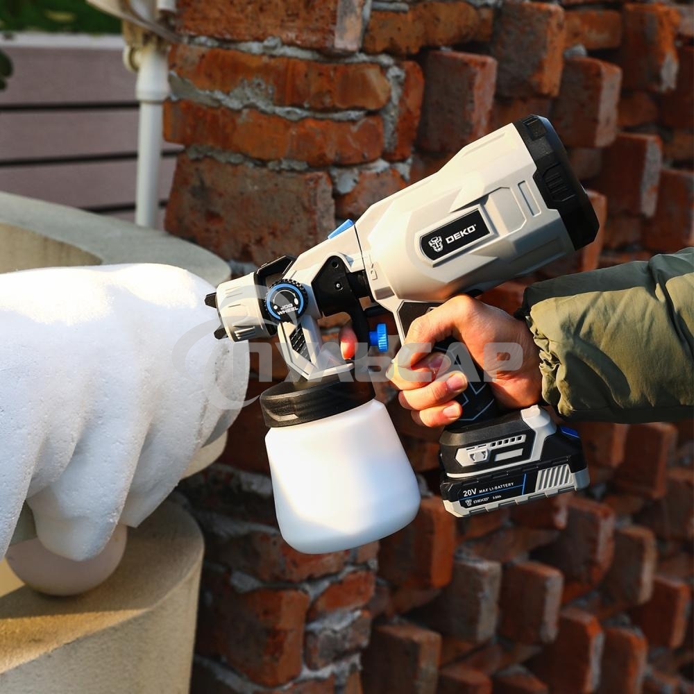 Краскопульт аккумуляторный DEKO SG20DK Max, 20В, 800 мл, 1x3.0А·ч 083-1135