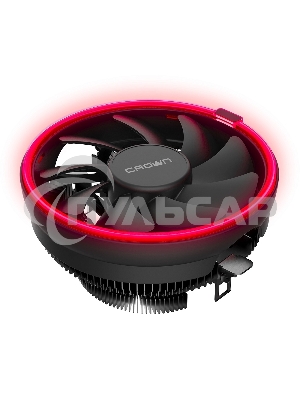 Кулер для процессора Crown CM-1150PWM RED v2 черный, 105 мм, алюминий, 1800 об/мин, 26.3 дБ, 4 pin, 115 Вт, 70 мм