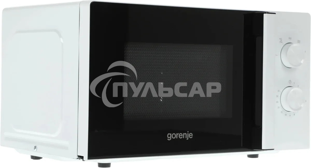 Микроволновая печь Gorenje MO20E1WH белый, 20 л, 800 Вт, переключатели - поворотный механизм