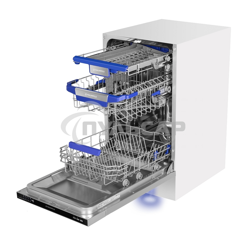 Встраиваемая посудомоечная машина Maunfeld MLP-083I, черный, 44.8 см, 10 компл., 49 дБ, класс A++