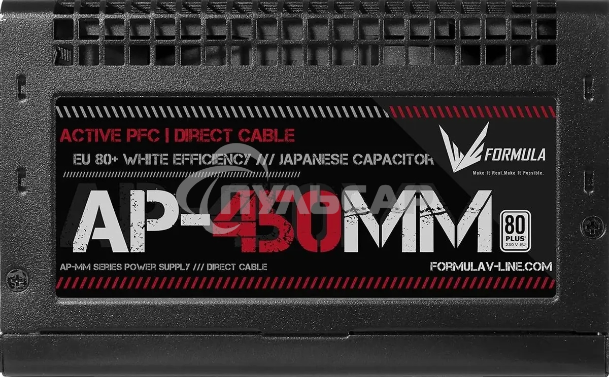 Блок питания Aerocool / Formula ATX 450W AP-450ММ 80 PLUS WHITE (20+4pin) APFC 120мм fan 6xSATA RTL