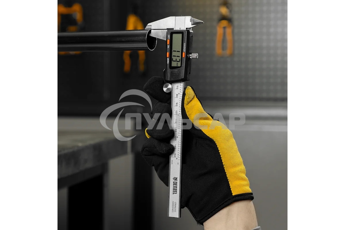 Штангенциркуль, 150 мм, электронный, с глубиномером Denzel