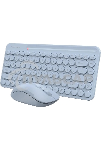 Комплект клавиатура + мышь A4Tech Fstyler FG3200 Air2 клав:синий мышь:синий USB беспроводная slim Multimedia