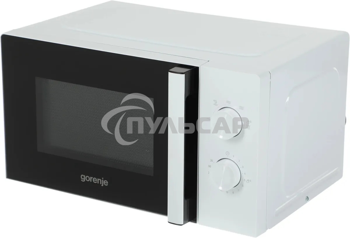 Микроволновая печь Gorenje MO20E1WH белый, 20 л, 800 Вт, переключатели - поворотный механизм