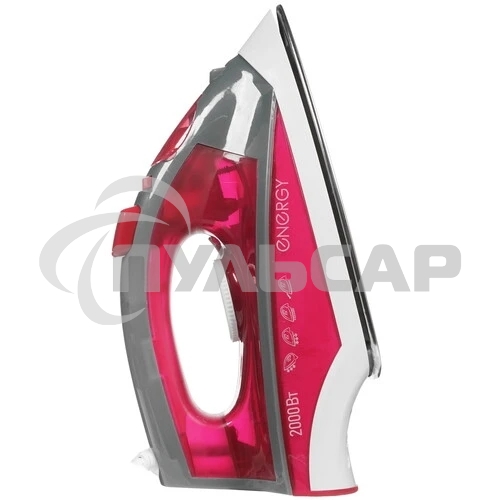 Утюг Energy EN-328 бордовый, 2000 Вт, стальная подошва (270053)
